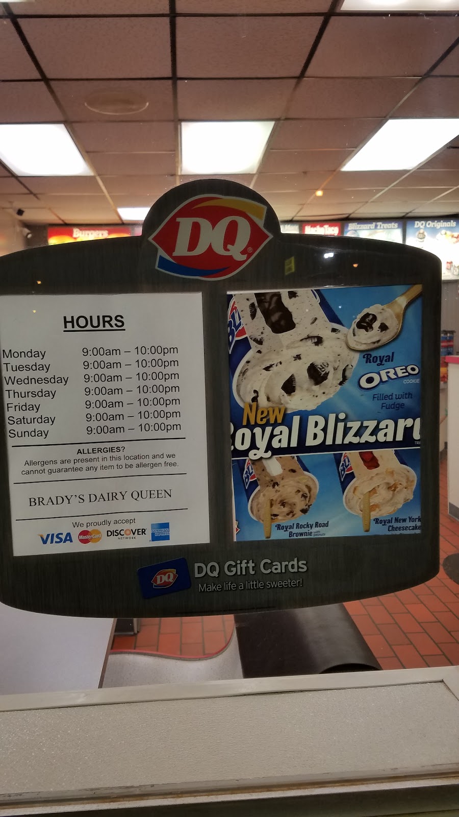 Dairy Queen | 120 W Broadway St, Brownfield, TX 79316, USA | Phone: (806) 637-2013