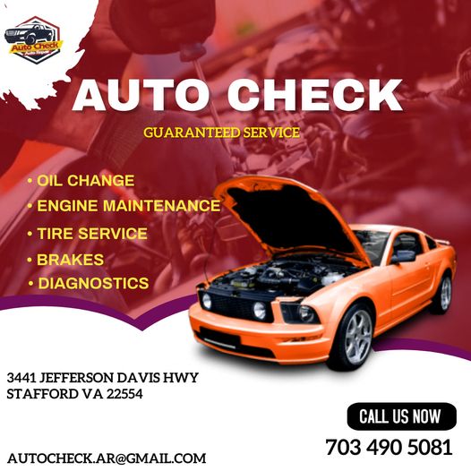 Auto Check Auto Repair | 3441 Richmond Hwy, Stafford, VA 22554, USA | Phone: (703) 490-5081