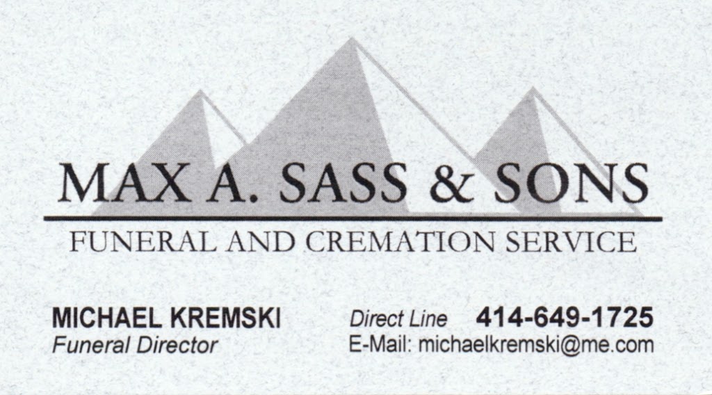 Max A. Sass & Sons Funeral and Cremation Service | 1314 Manitoba Ave, South Milwaukee, WI 53172, USA | Phone: (414) 304-5745