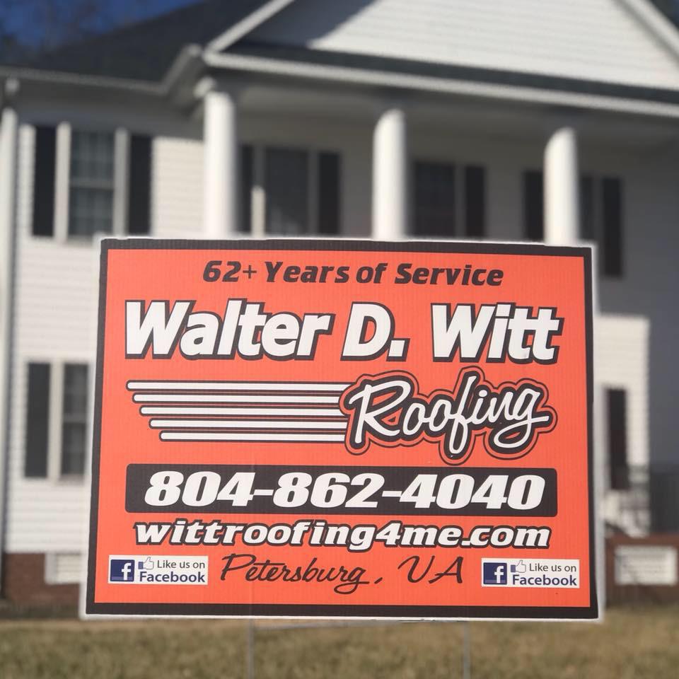 Walter D Witt Roofing | 3740 W Hundred Rd, Chester, VA 23831, USA | Phone: (804) 862-4040