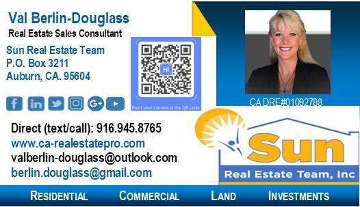 Val Berlin-Douglass, CA-RealEstatePro | 340 Elm Ave STE D, Auburn, CA 95603, USA | Phone: (916) 945-8765