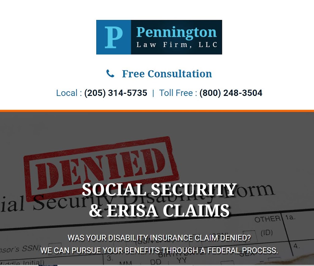 Pennington Law Firm, LLC | 1023 Edenton St, Birmingham, AL 35242, USA | Phone: (205) 314-5735