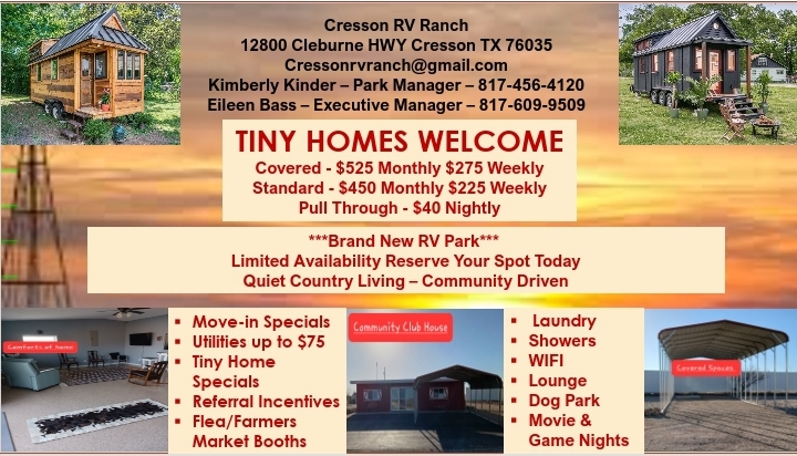 Cresson RV Ranch | 12800 State Hwy 171, Cresson, TX 76035, USA | Phone: (817) 456-4120