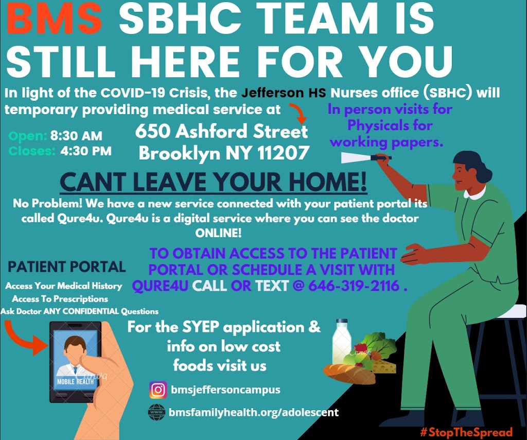 BMS Family Health Center at Ashford | 650 Ashford St, Brooklyn, NY 11207, USA | Phone: (718) 345-5000 ext. 2218