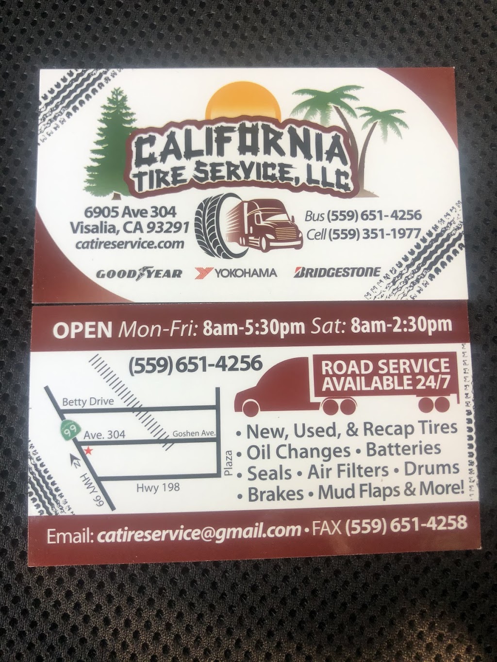 California Tire Service LLC | 6905 Ave 304, Visalia, CA 93291, USA | Phone: (559) 856-0532