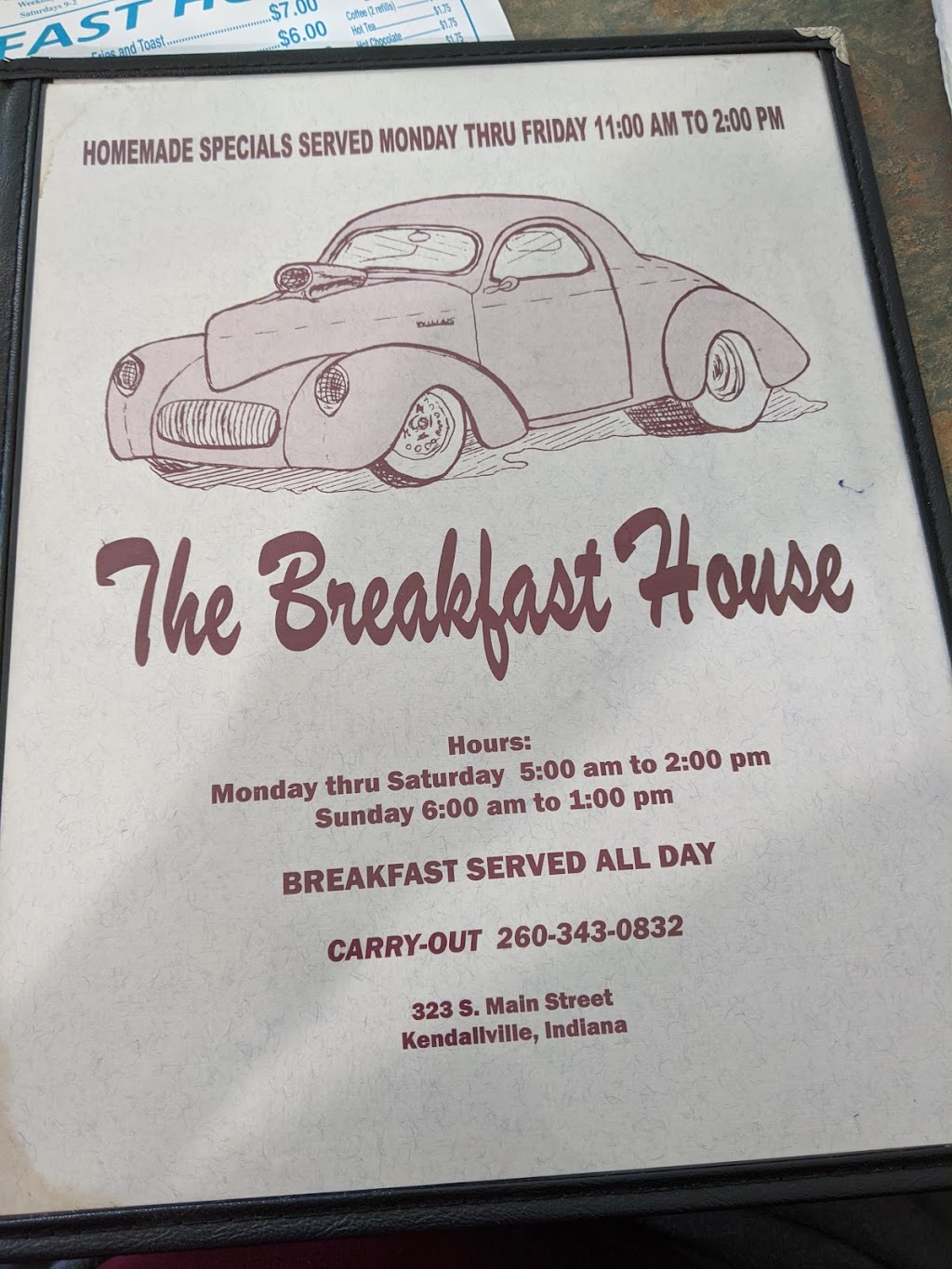 Breakfast House | 323 S Main St, Kendallville, IN 46755, USA | Phone: (260) 343-0832