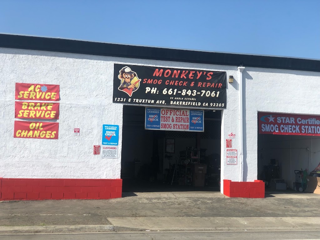 Monkey’s Smog Check and Repair STAR STATION | 1331 E Truxtun Ave, Bakersfield, CA 93305, USA | Phone: (661) 843-7061