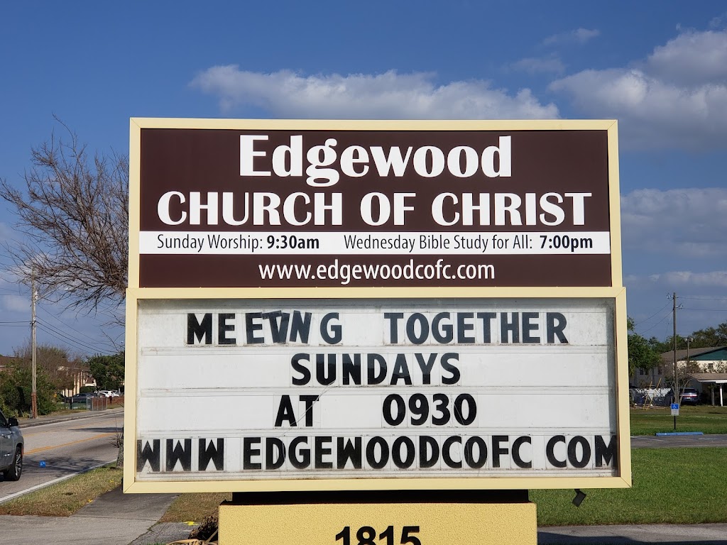 Church of Christ-Edgewood | 1815 E Edgewood Dr, Lakeland, FL 33803, USA | Phone: (863) 688-1420