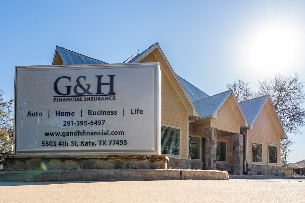 G & H Financial Insurance Services, Inc. | 5503 4th St, Katy, TX 77493, USA | Phone: (281) 395-5497