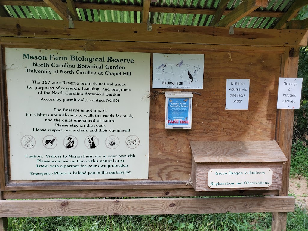 Mason Farm Biological Reserve Trailhead | Chapel Hill, NC 27517, USA | Phone: (919) 962-0522