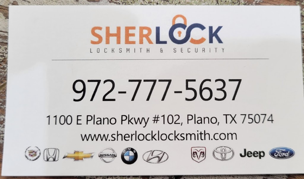 Sherlock Locksmith and Security | 1100 E Plano Pkwy #102, Plano, TX 75074, USA | Phone: (972) 777-5637