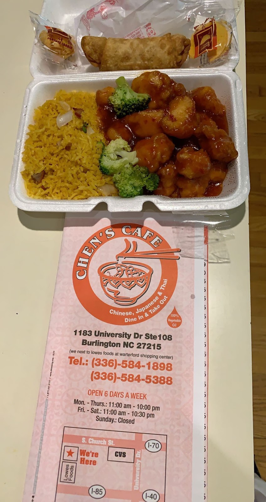 Chens Cafe | 1183 University Dr, Burlington, NC 27215, USA | Phone: (336) 584-1898