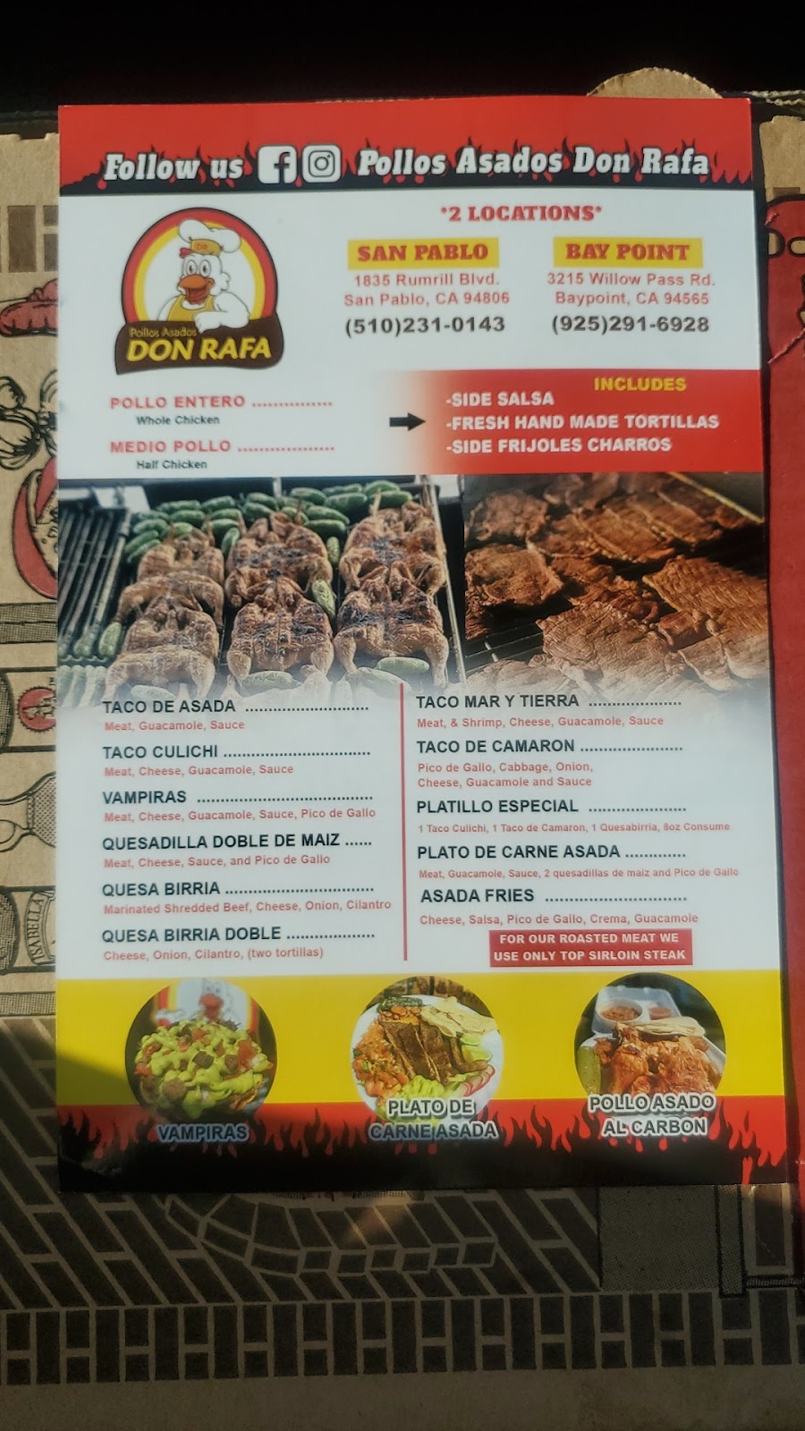 Pollos asados don rafa | 3215 Willow Pass Rd, Bay Point, CA 94565, USA | Phone: (925) 291-6928