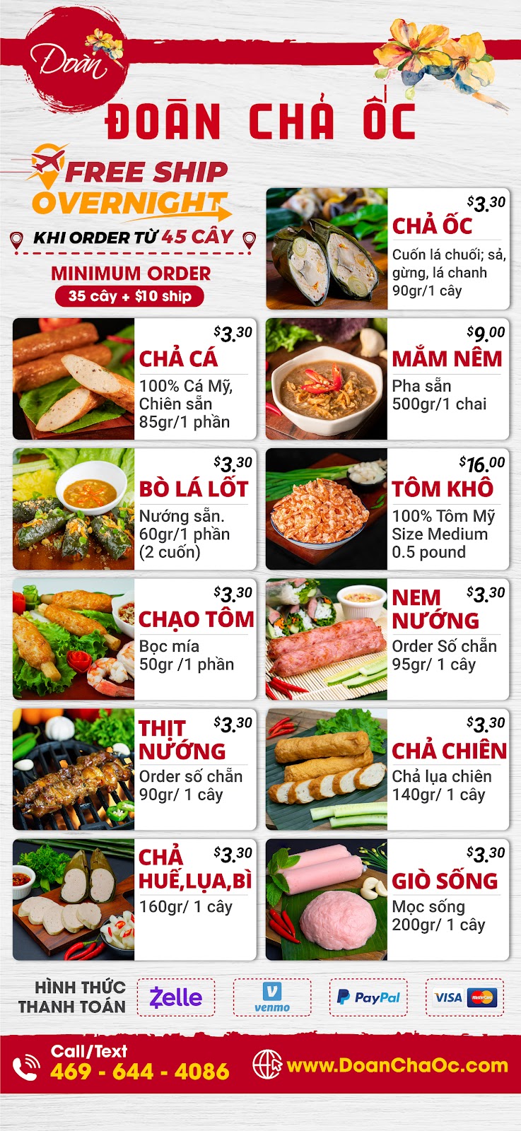 Đoàn Chả Ốc - Tofu & Giò Chả | 3530 W Walnut St, Garland, TX 75042, USA | Phone: (972) 494-5213