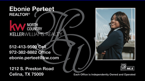 Perteet Living - Ebonie Perteet (Keller Williams Realty) | 1212 S Preston Rd, Celina, TX 75009, USA | Phone: (512) 413-9509