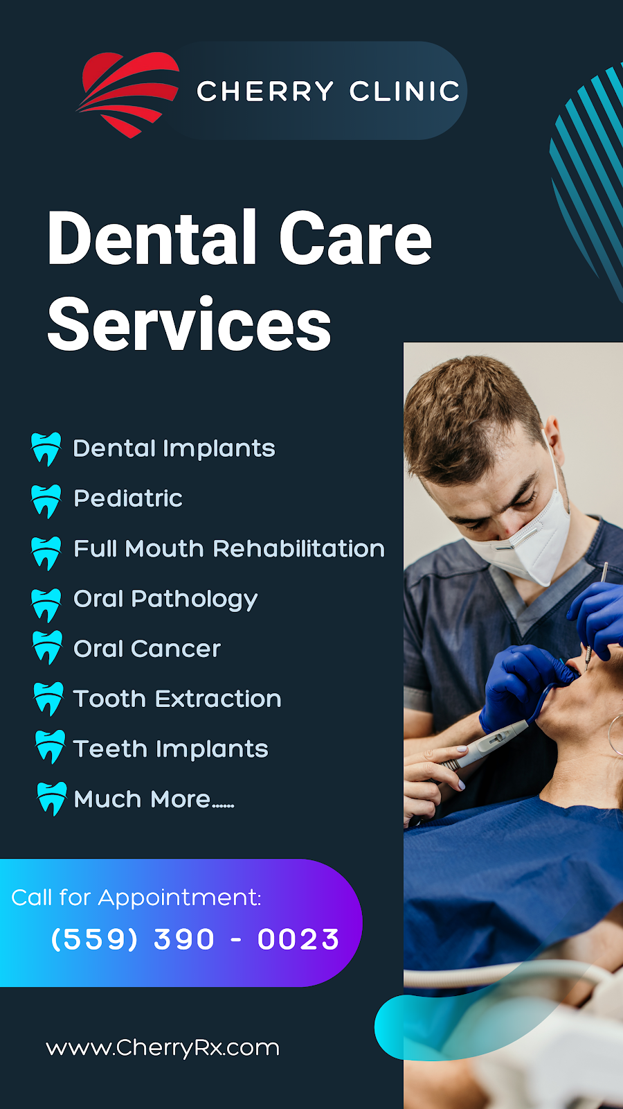 Cherry Clinic Dental services | 40625 Rd 128, Cutler, CA 93615, USA | Phone: (559) 390-0023