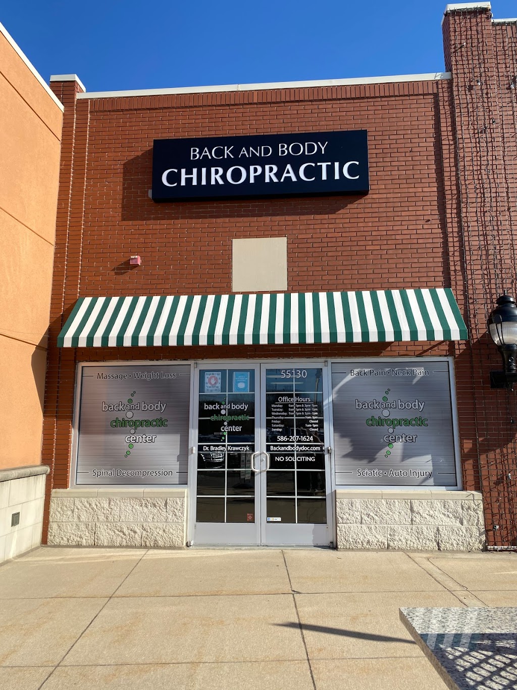 Back and Body Chiropractic Center | 55130 Van Dyke Ave #25, Shelby Township, MI 48317, USA | Phone: (586) 207-1624