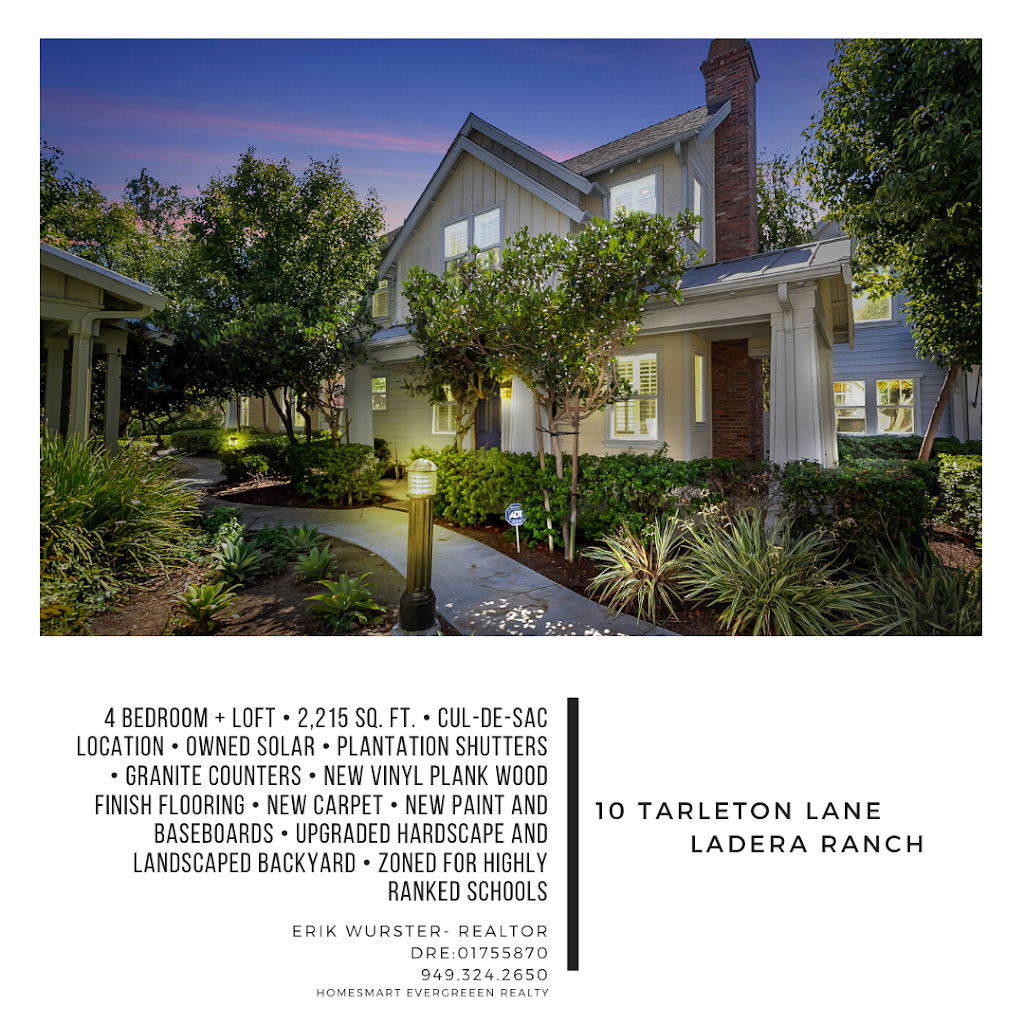 W Realty Group - Erik Wurster | Alcott St, Ladera Ranch, CA 92694, USA | Phone: (949) 324-2650