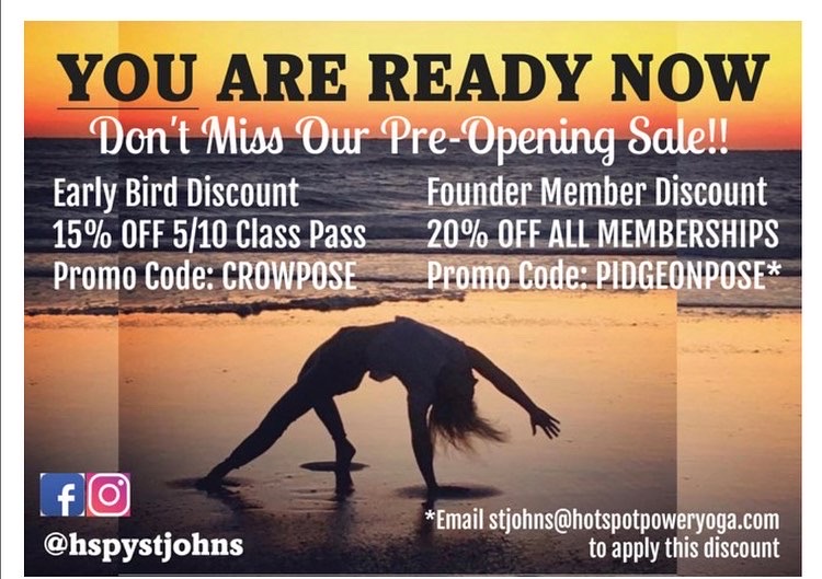 Hot Spot Power Yoga St. Johns | 60 Shops Blvd #30, St Johns, FL 32259, USA | Phone: (904) 325-6223
