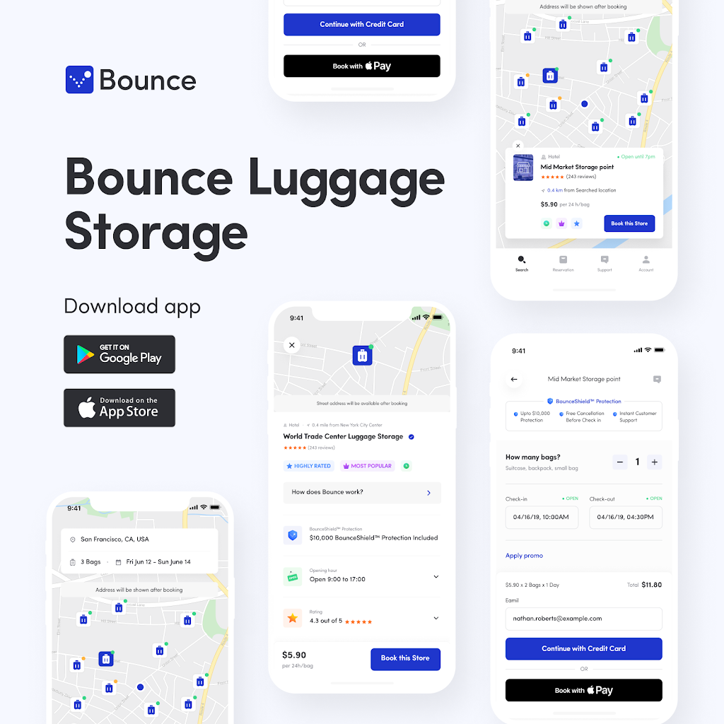 Bounce Luggage Storage - Hells Kitchen | 725 11th Ave #5050, New York, NY 10019 | Phone: (347) 970-7778