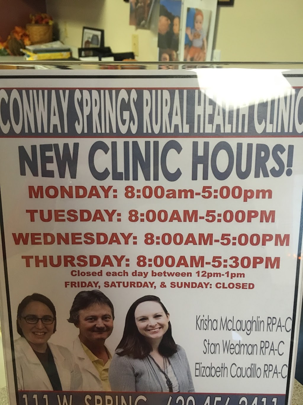 Conway Springs Rural Health Clinic | 111 E Spring Ave, Conway Springs, KS 67031, USA | Phone: (620) 456-2411