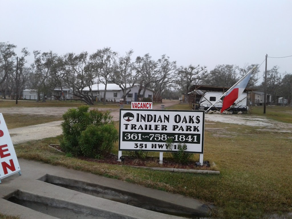 Indian Oaks RV. Park | 351 TX-188, Aransas Pass, TX 78336, USA | Phone: (361) 758-1841