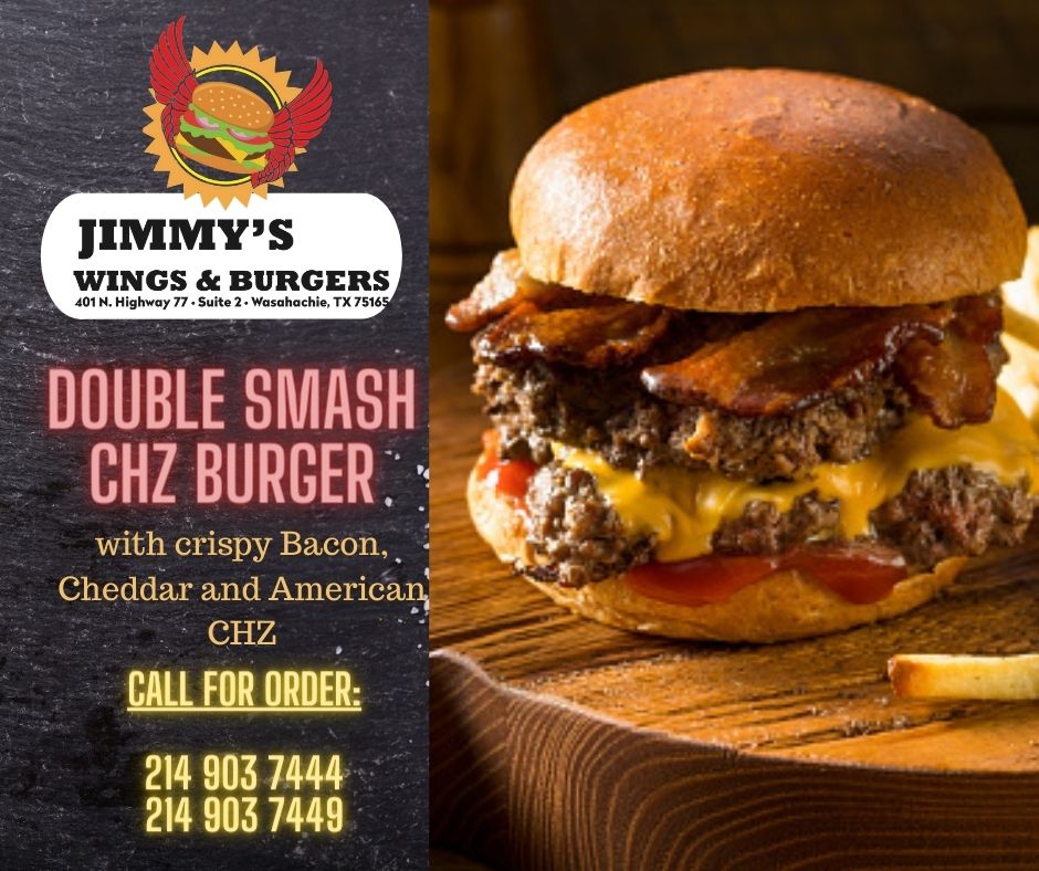 Jimmys Wings and Burgers | 401 N Hwy 77 suite 2, Waxahachie, TX 75165, USA | Phone: (214) 903-7449