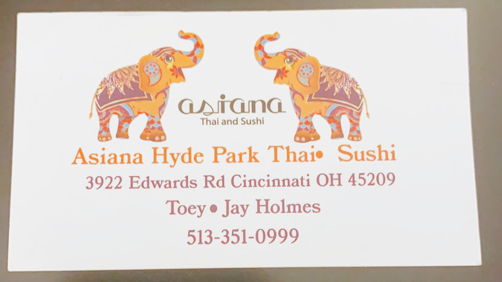 Asiana Hyde Park Thai & Sushi | 3922 Edwards Rd, Cincinnati, OH 45209, USA | Phone: (513) 351-0999
