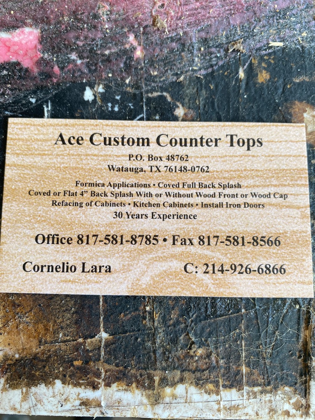 Ace Custom Counter Tops | 3340 N Beach St Ste. G, Haltom City, TX 76117, USA | Phone: (817) 581-8785