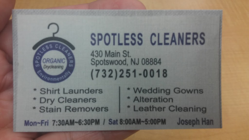 Spotless Cleaners | 430 Main St, Spotswood, NJ 08884, USA | Phone: (732) 251-0018