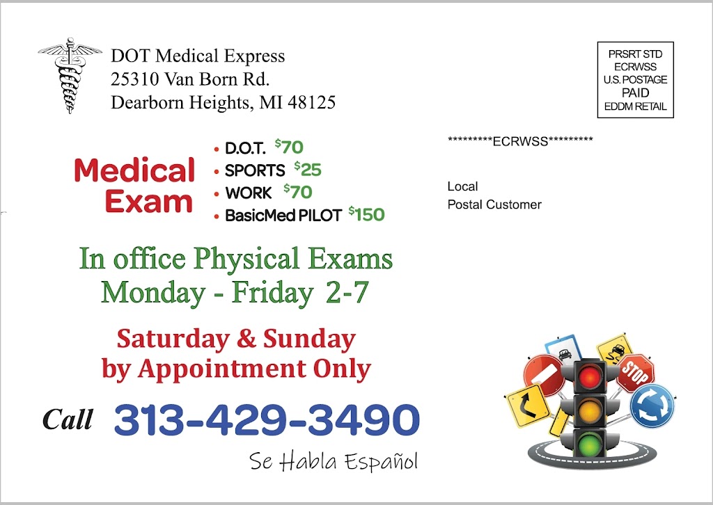 DOT Medical Express | 25310 Van Born Rd, Dearborn Heights, MI 48125, USA | Phone: (313) 429-3490
