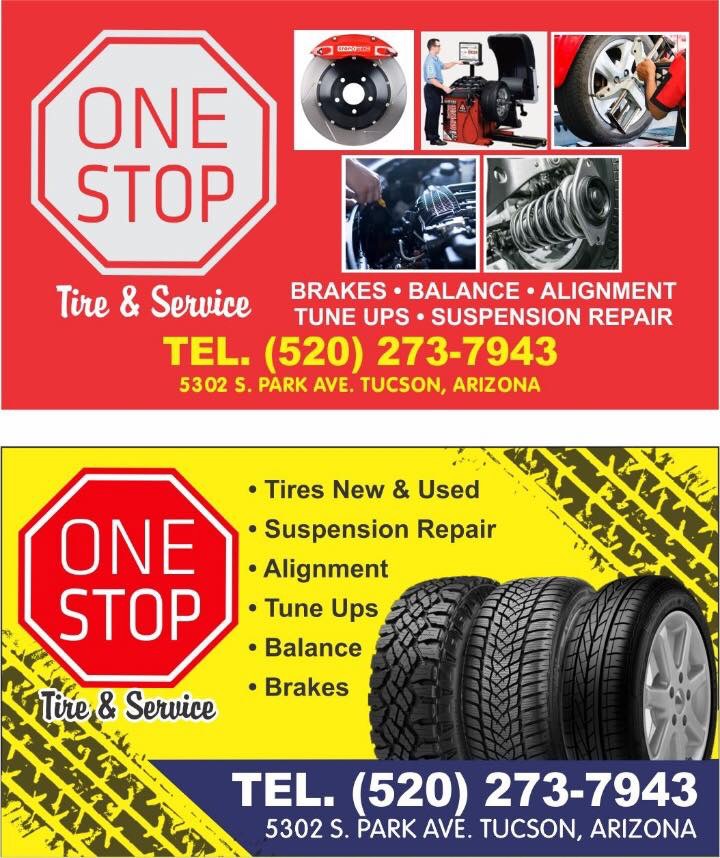 One Stop Tires & Service | 5302 S Park Ave, Tucson, AZ 85706, USA | Phone: (520) 273-7943