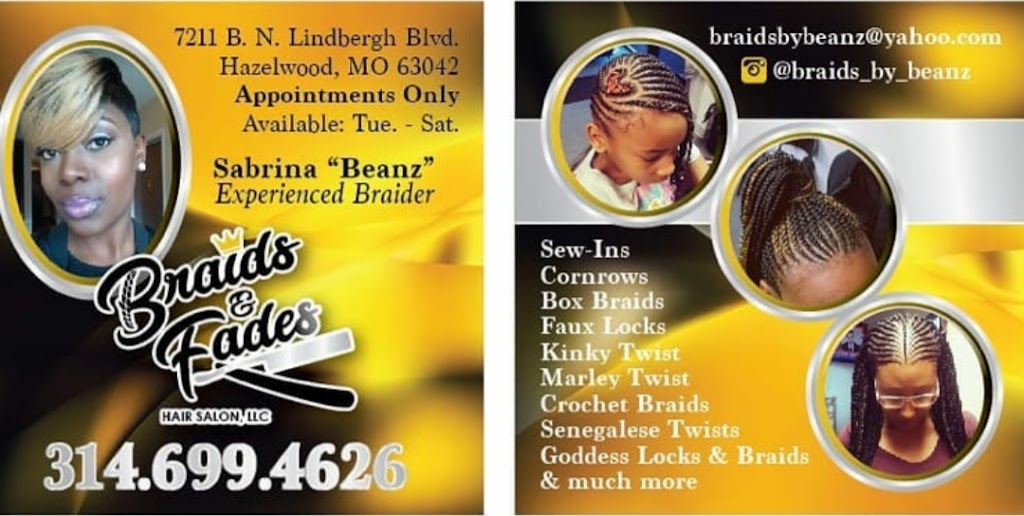 Braids & Fades Hair Salon, LLC | 7211 N Lindbergh Blvd B, Hazelwood, MO 63042, USA | Phone: (314) 699-4626