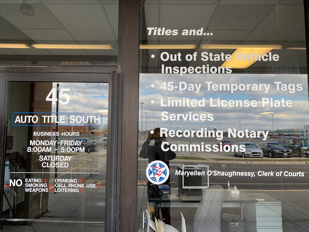 Auto Title South - Franklin County Clerk of Courts | 45 Great Southern Blvd, Columbus, OH 43207, USA | Phone: (614) 525-3090