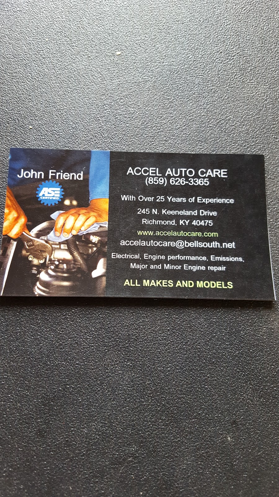 Accel Auto Care | 245 N Keeneland Dr, Richmond, KY 40475, USA | Phone: (859) 626-3365