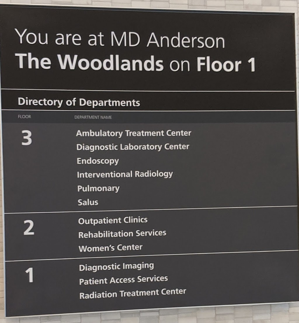 MD Anderson The Woodlands | 100 Fellowship Dr, Conroe, TX 77384, USA | Phone: (877) 632-6789