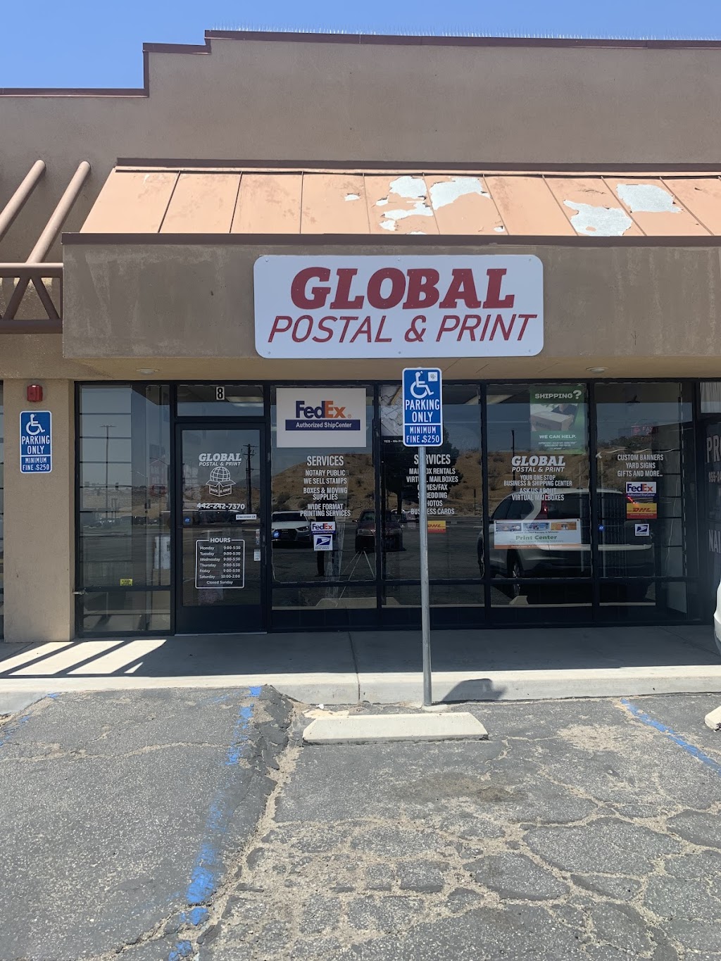 Global Postal & Print | 13728 Hesperia Rd Unit 8, Victorville, CA 92395, USA | Phone: (442) 242-7370