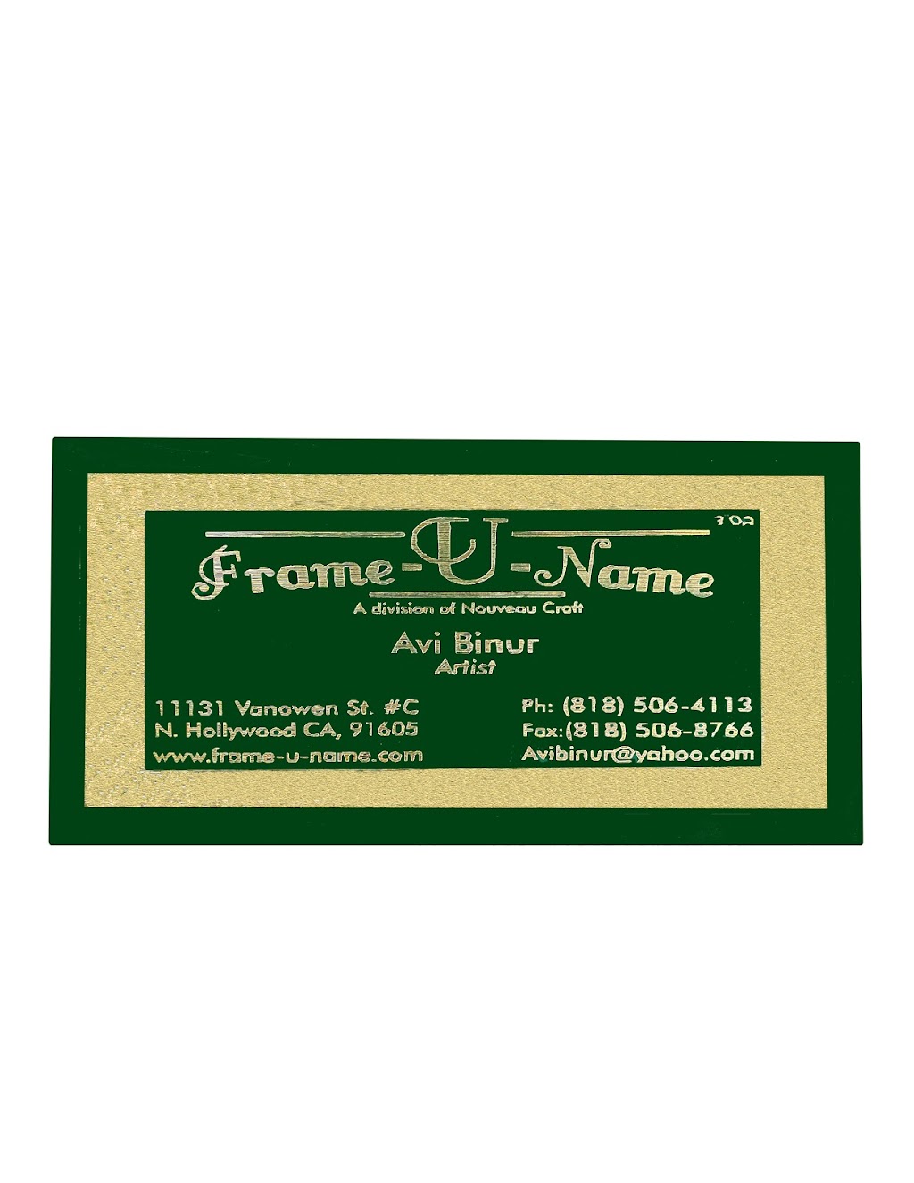 frame-u-name | 11131 Vanowen St unit c, North Hollywood, CA 91605, USA | Phone: (888) 284-7458