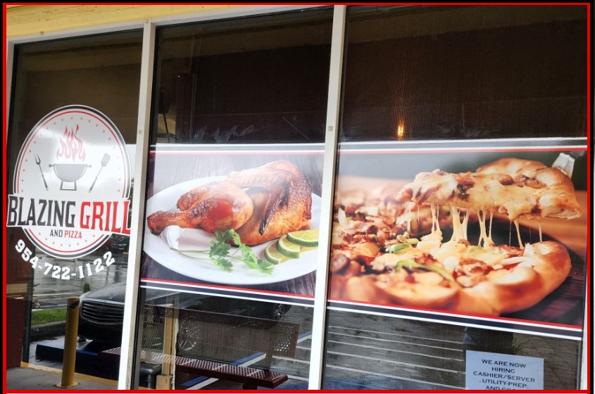 Blazing Grill and Pizza | 7132 N Nob Hill Rd, Tamarac, FL 33321, USA | Phone: (954) 722-1122