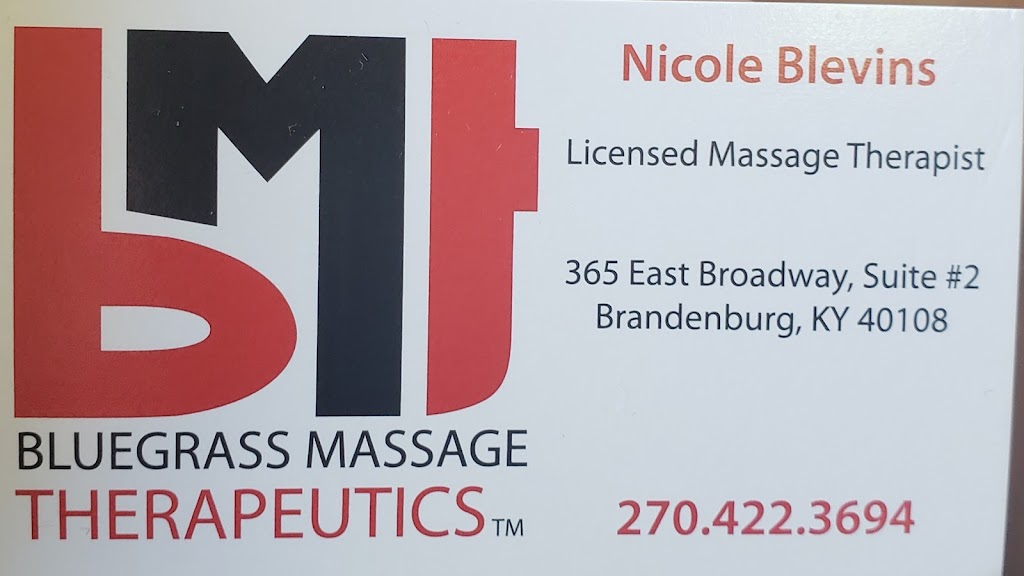 Nicole L. Blevins, NCBTM | 1895 Brandenburg Rd, Brandenburg, KY 40108, USA | Phone: (270) 422-3694