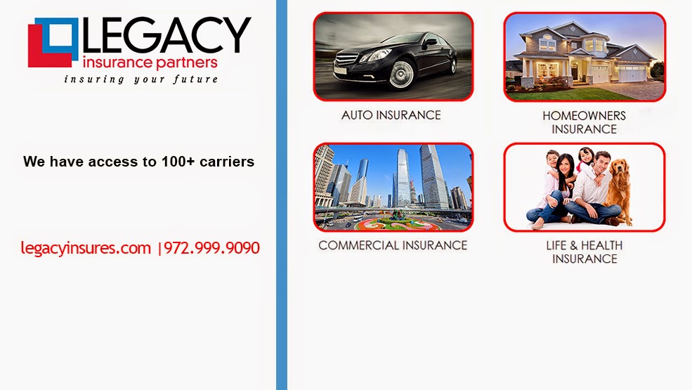 Legacy Insurance Partners | 4425 Plano Pkwy Apt 202, Carrollton, TX 75010, USA | Phone: (972) 999-9090