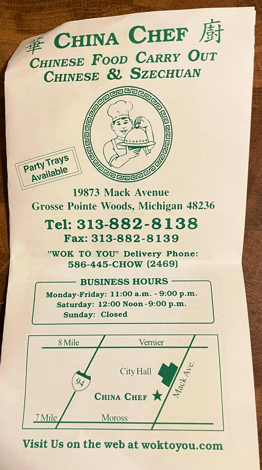 China Chef | 19873 Mack Ave, Grosse Pointe Woods, MI 48236, USA | Phone: (313) 882-8138
