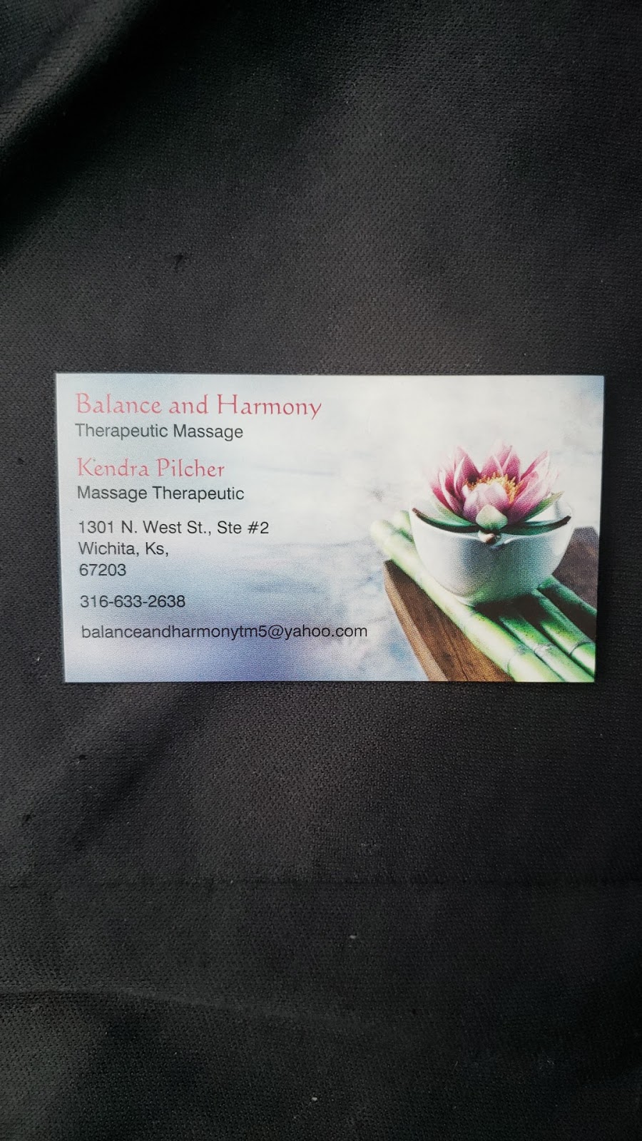 Balance and Harmony Therapeutic Massage | 1301 N West St #2, Wichita, KS 67203, USA | Phone: (316) 210-3921