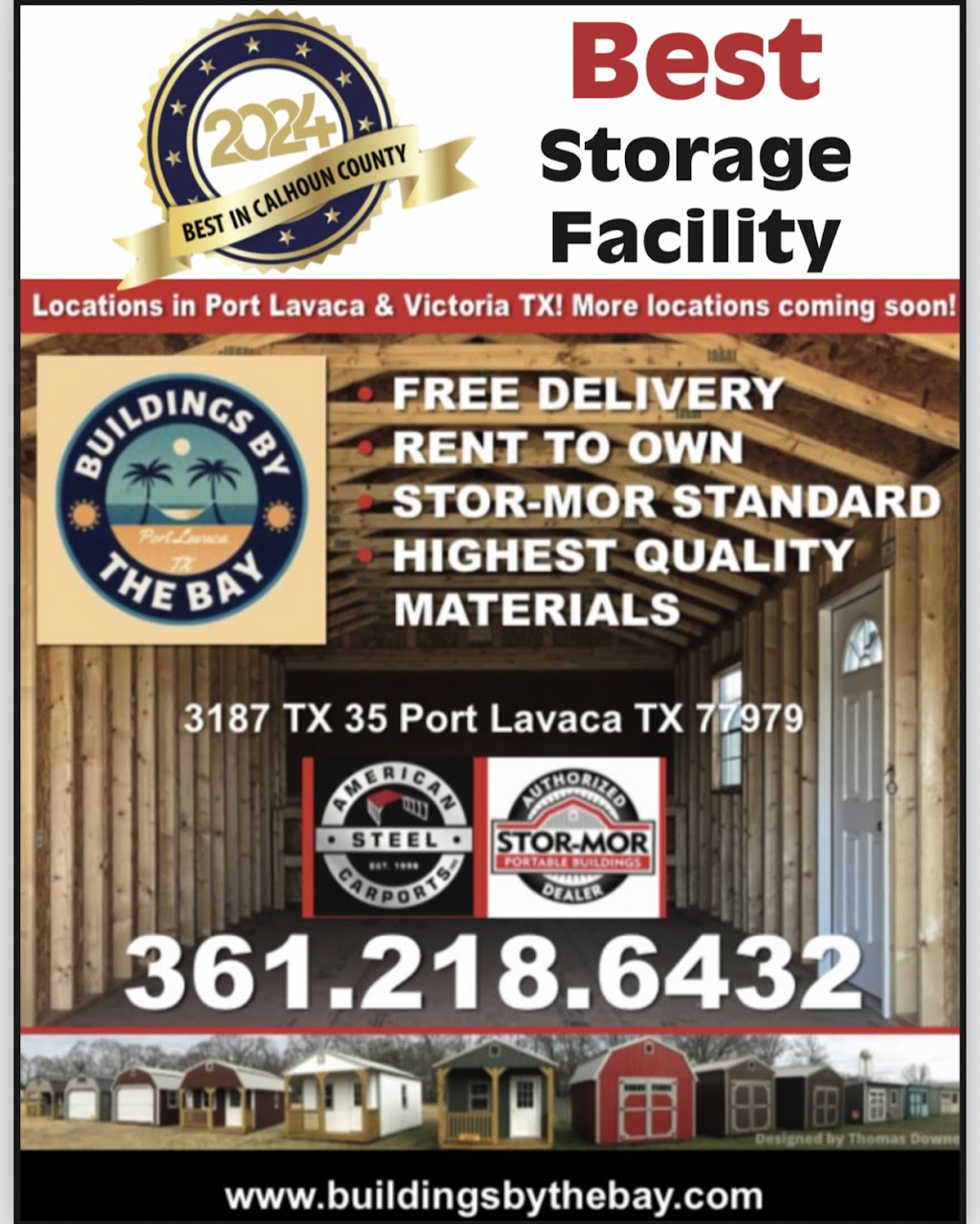 Buildings By The Bay | 3187 TX-35, Port Lavaca, TX 77979, USA | Phone: (361) 218-6432