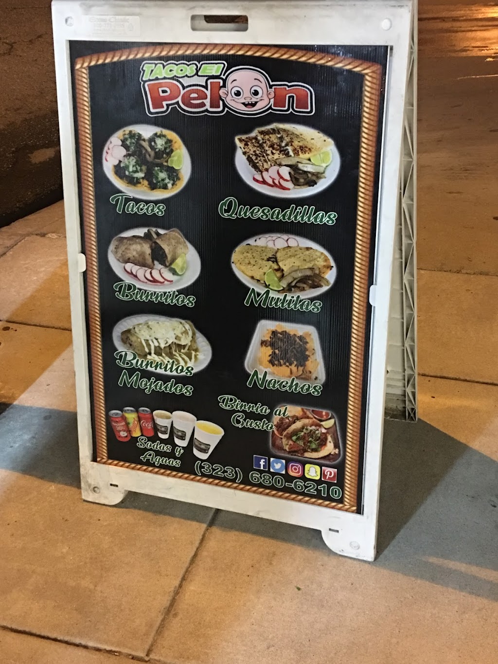 Tacos El Pelon | 5221 E Olympic Blvd, Los Angeles, CA 90022, USA | Phone: (323) 680-6210