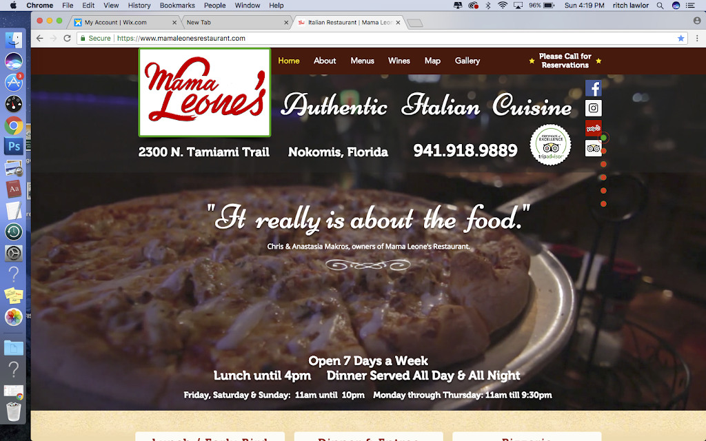 Mama Leones Italian Restaurant | IN the Mama Leones Plaza, 2300 N Tamiami Trail, Nokomis, FL 34275, USA | Phone: (941) 918-9889