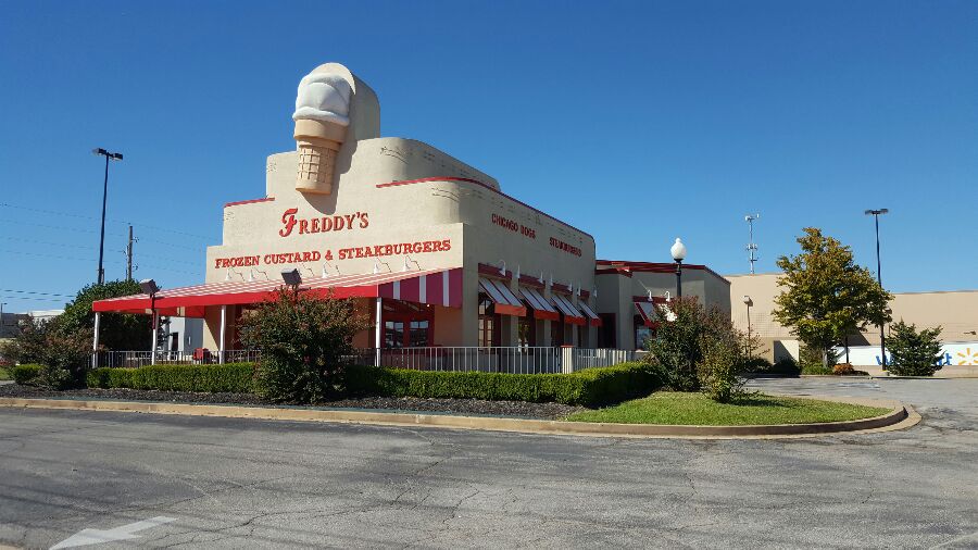Freddys Frozen Custard & Steakburgers | 8112 S Olympia Ave, Tulsa, OK 74132, USA | Phone: (918) 986-9911