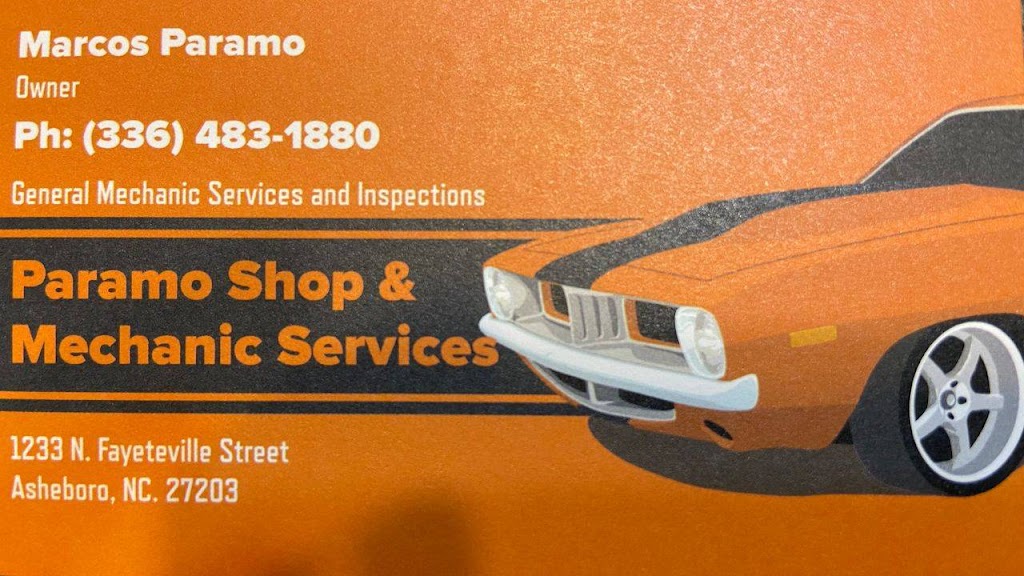 Paramo Shop and Mechanic Services | 1233 N Fayetteville St, Asheboro, NC 27203, USA | Phone: (336) 483-1880