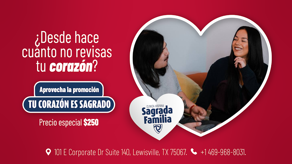 Clinica Hispana Sagrada Familia | 101 E Corporate Dr Suite 140, Lewisville, TX 75067, USA | Phone: (469) 968-8031