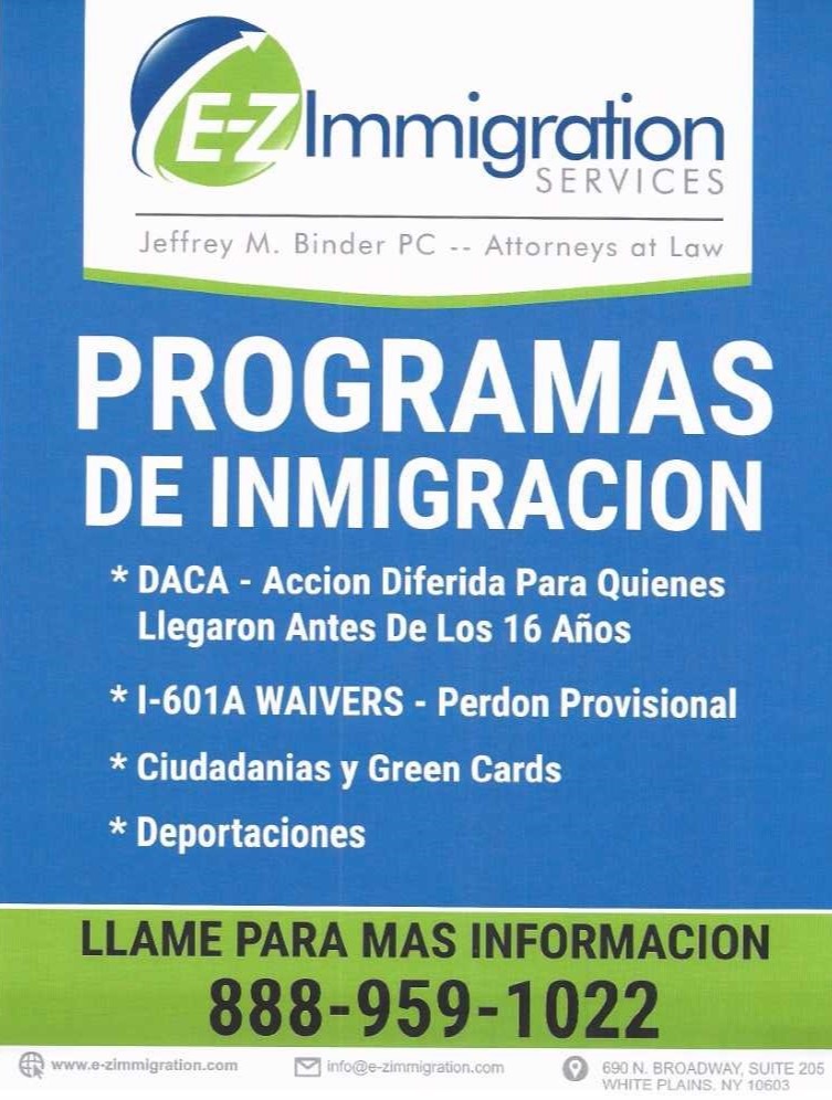 E-Z Inmigración | 690 N Broadway, White Plains, NY 10603, USA | Phone: (914) 340-4989